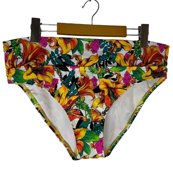 NWOT Victorias Secret Floral Bikini Bottom Tropical Beach - Picture 1 of 6
